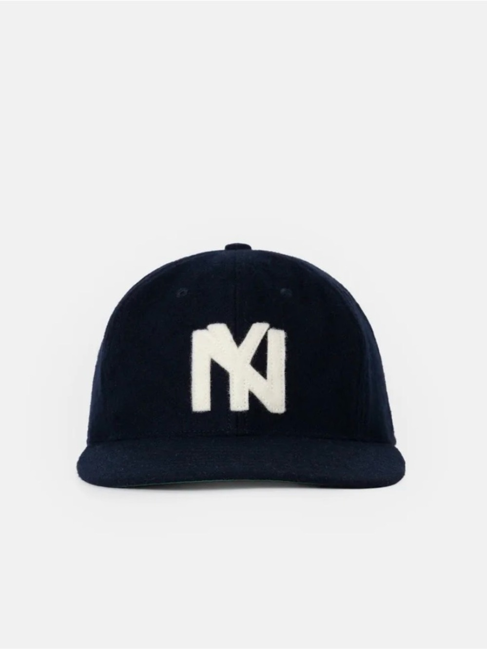 Navy Baseball Cap with White Monogram